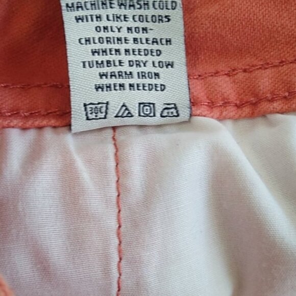 American Rag Distressed Burnt Orange Denim Shorts - Picture 9 of 13